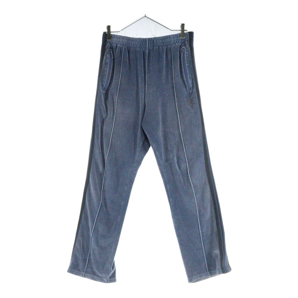 Needles ニードルス NARROW TRACK PANTS サイドライン ベロアトラックパンツ スウェットパンツ ブルー NS253
