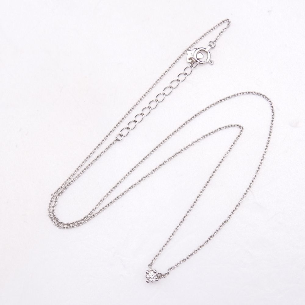 サマンサティアラ K18WG ホワイトゴールド ダイヤモンド0.07ctネックレス レディース Samantha Tiara