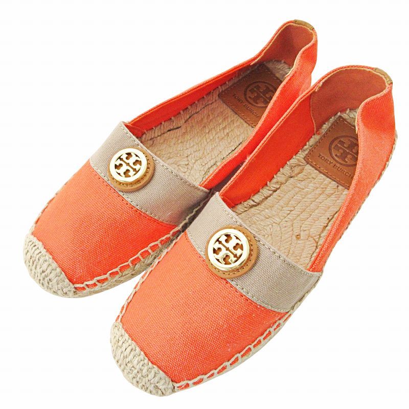 【美品✨】トリーバーチ　エスパドリーユ　ブランドロゴ　23cm ジュート仕様 トリーバーチ TORY BURCH バレエシューズ フラットシューズ