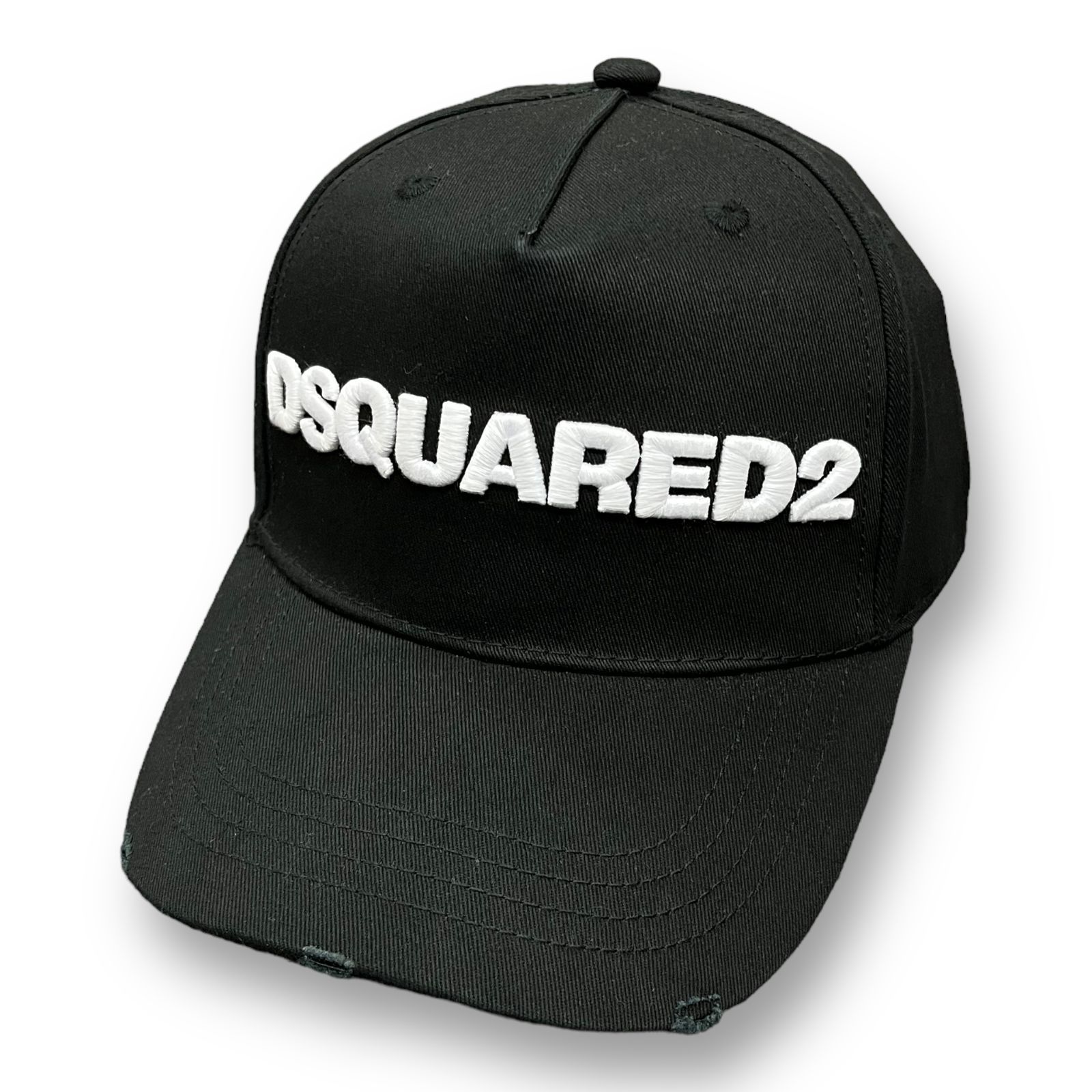 未使用品 DSQUARED2 ロゴ 刺繍 キャップ 帽子 ディースクエアード ...