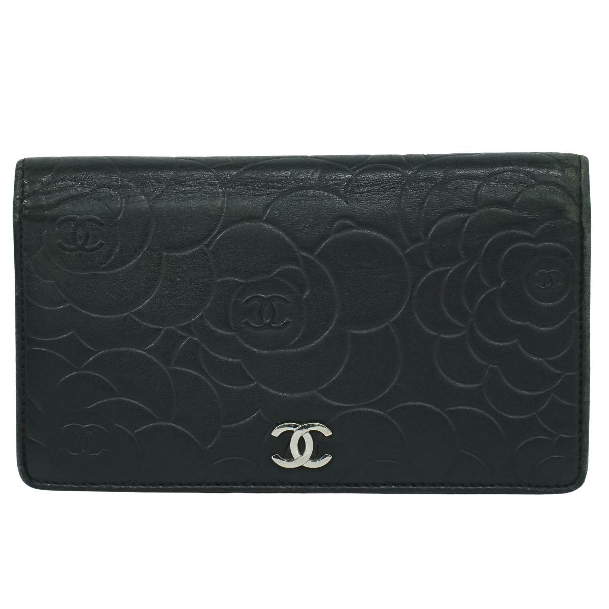 本物 CHANEL シャネル ココマーク カメリア 長財布 ロングウォレット  