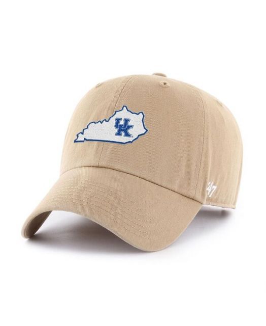 送料無料 47ブランド メンズ 帽子 アクセサリー Men s Khaki Kentucky Wildcats Clean Up Adjustable Hat Khaki