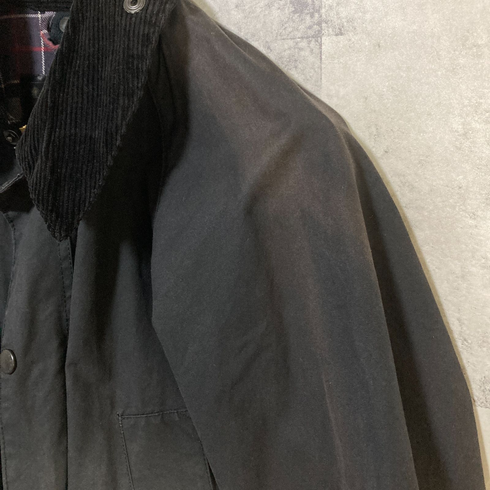 00s 英国製 Barbourバブアー BEDALE オイルドジャケット 黒36 00s 英国製 Barbourバブアー BEDALE オイルドジャケット 黒 36