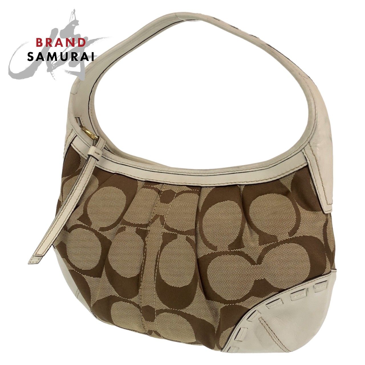 未使用級✨コーチ アクセサリーポーチ キャンバス レザー シグネチャー ブラック 美品✨️コーチ アクセサリーポーチ キャンバス シグネチャー ブラウン