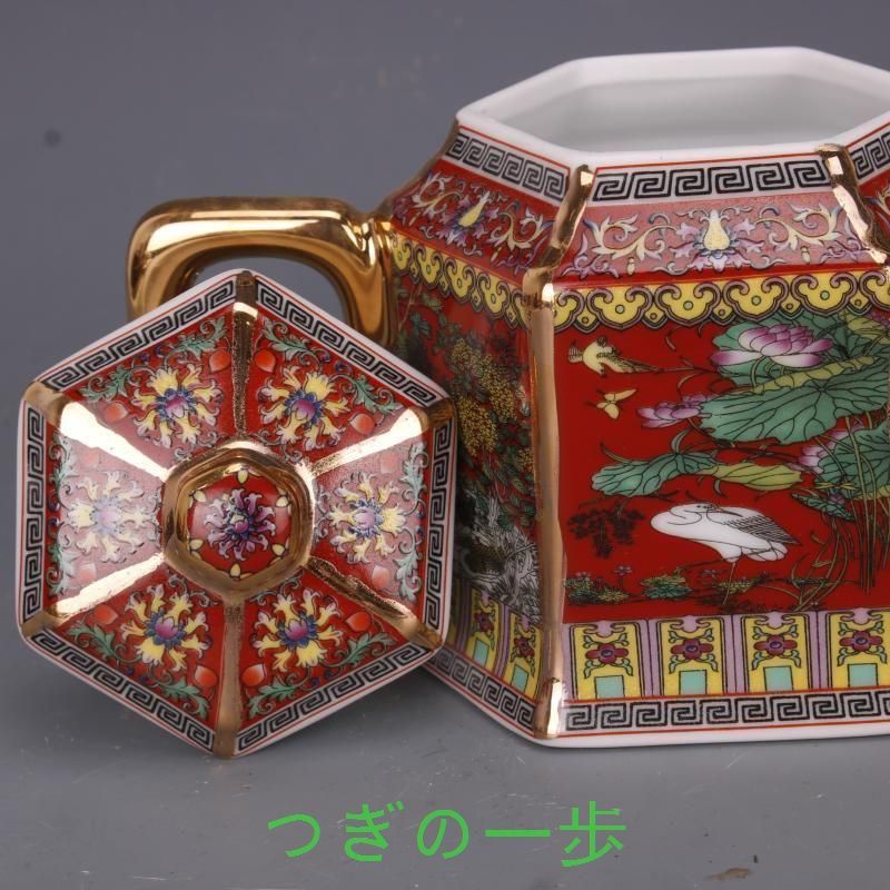 同治粉彩人物故事図十二金釵提梁壺  飲茶器 中国茶器現 代工芸品美術品 装飾品 同治粉彩人物故事図十二金釵提梁壺 飲茶器 中国茶器現 代工芸品