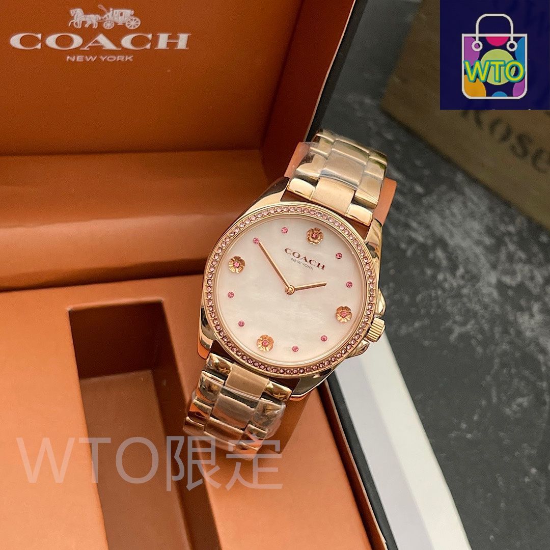 新品未使用　COACH アナログ時計 ベージュ COACH（コーチ）GREYSON シリーズ レディースウォッチ - 36mm
