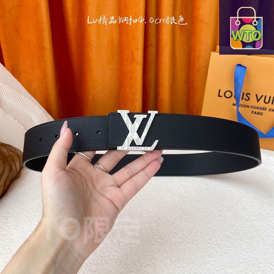 今日特価】LOUIS VUITTON Double-sided ライチ柄 レザーベルト