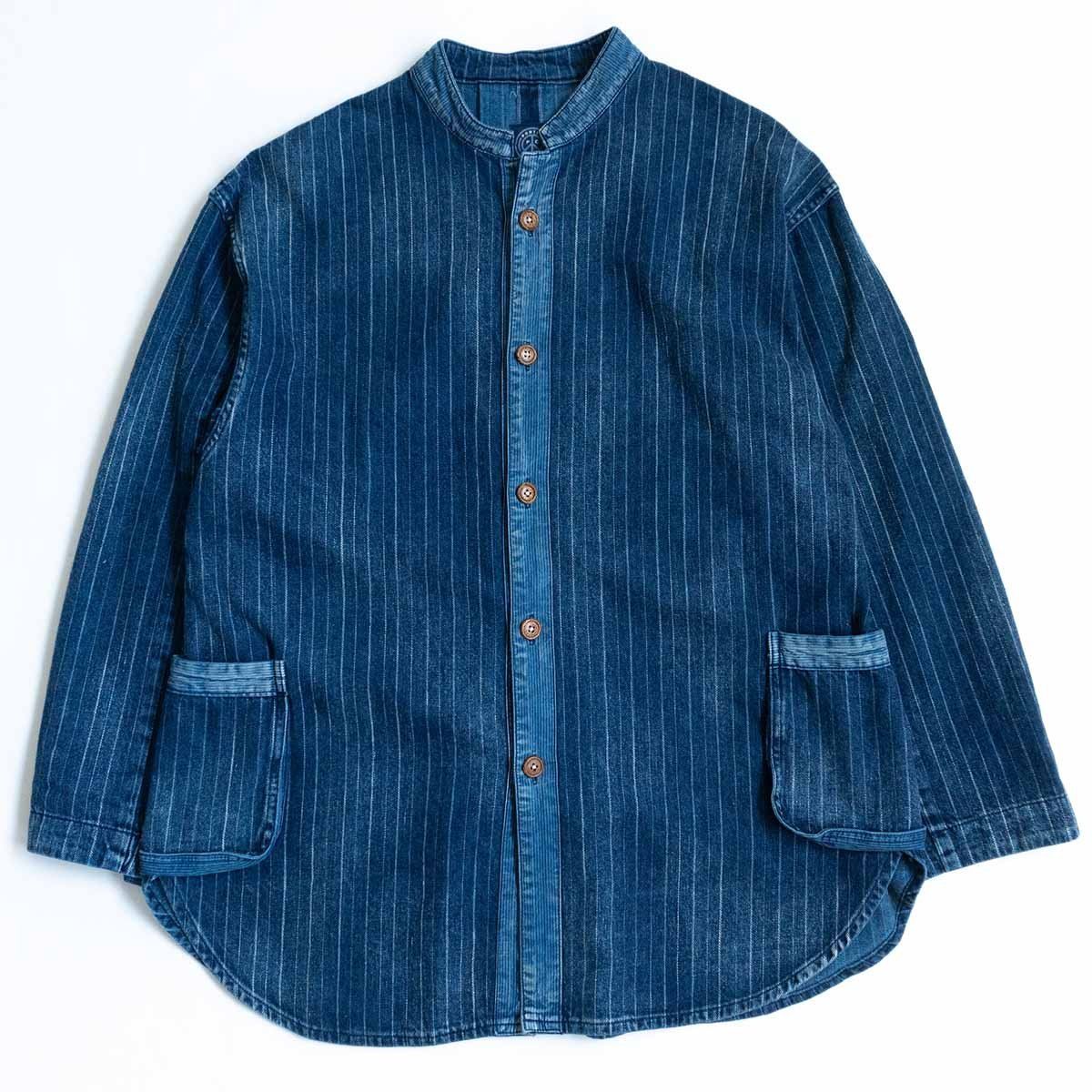 美品】PORTER CLASSIC 【HAWAIIAN DENIM STAND COLLAR SHIRT JACKET 