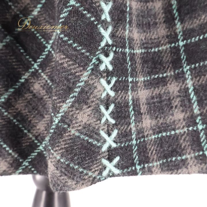 レディース トクコプルミエヴォル TOKUKO 1er VOL スカート チェック 緑 かわいい タイト ブラック系 グリーン系 秋 冬 おしゃれ きれいめ 上品 カジュアル スタイリッシュ レディースファッション 秋冬コーデ シンプル