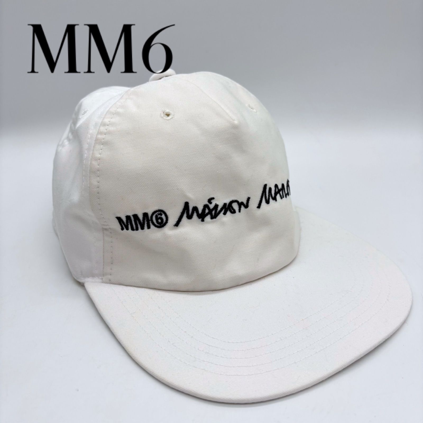 Maison Margiela メゾンマルジェラ MM6 キャップ ロゴ 白 ホワイト