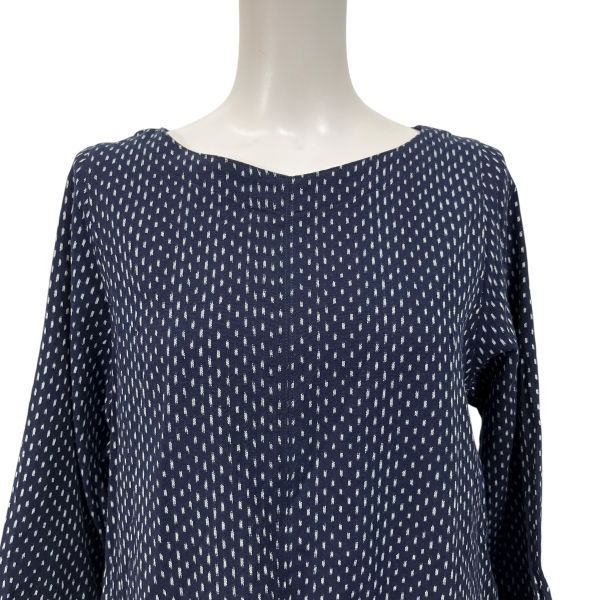 GIEMON ネイビー チェック柄 七分袖ワンピース GIEMON ネイビー チェック柄 七分袖ワンピース GIEMON ネイビー