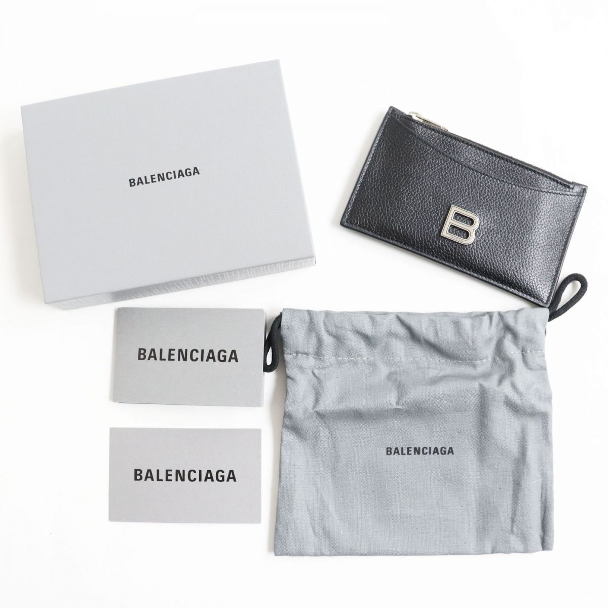 美品○BALENCIAGA バレンシアガ 637371 レザー HOURGLASS Bロゴ金具