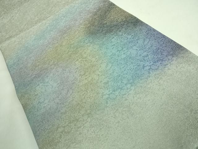 平和屋着物□極上 久保田一竹 幻の辻が花 太鼓柄袋帯 草花地紋 金通し  