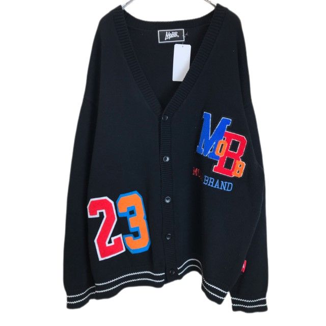 中古】 MOBB モブ WAPPEN KNIT CARDIGAN ブラック L 44770253 - メルカリ