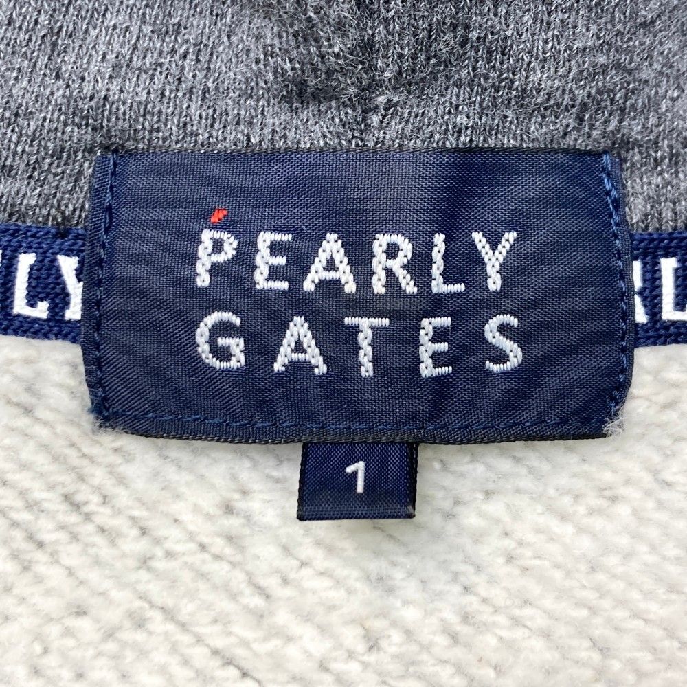 サイズ：1 PEARLY GATES パーリーゲイツ 裏起毛 パーカー グレー系  