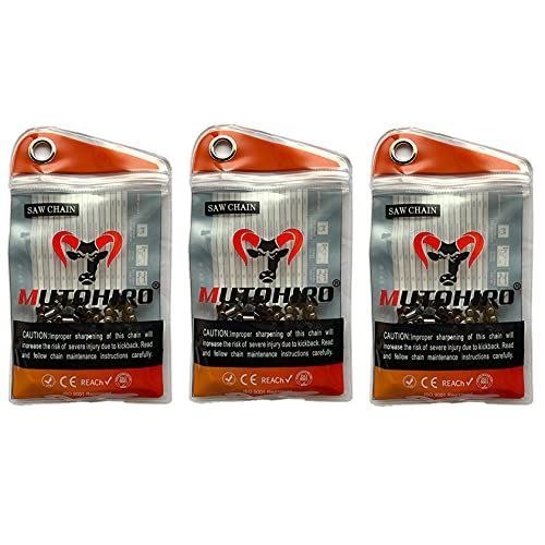 PackageQuantity 3 3本 高品質版 むとひろ ソーチェーン 90PX-50E対応 チェーンソー 替刃 スチール 61PMM3-50対応