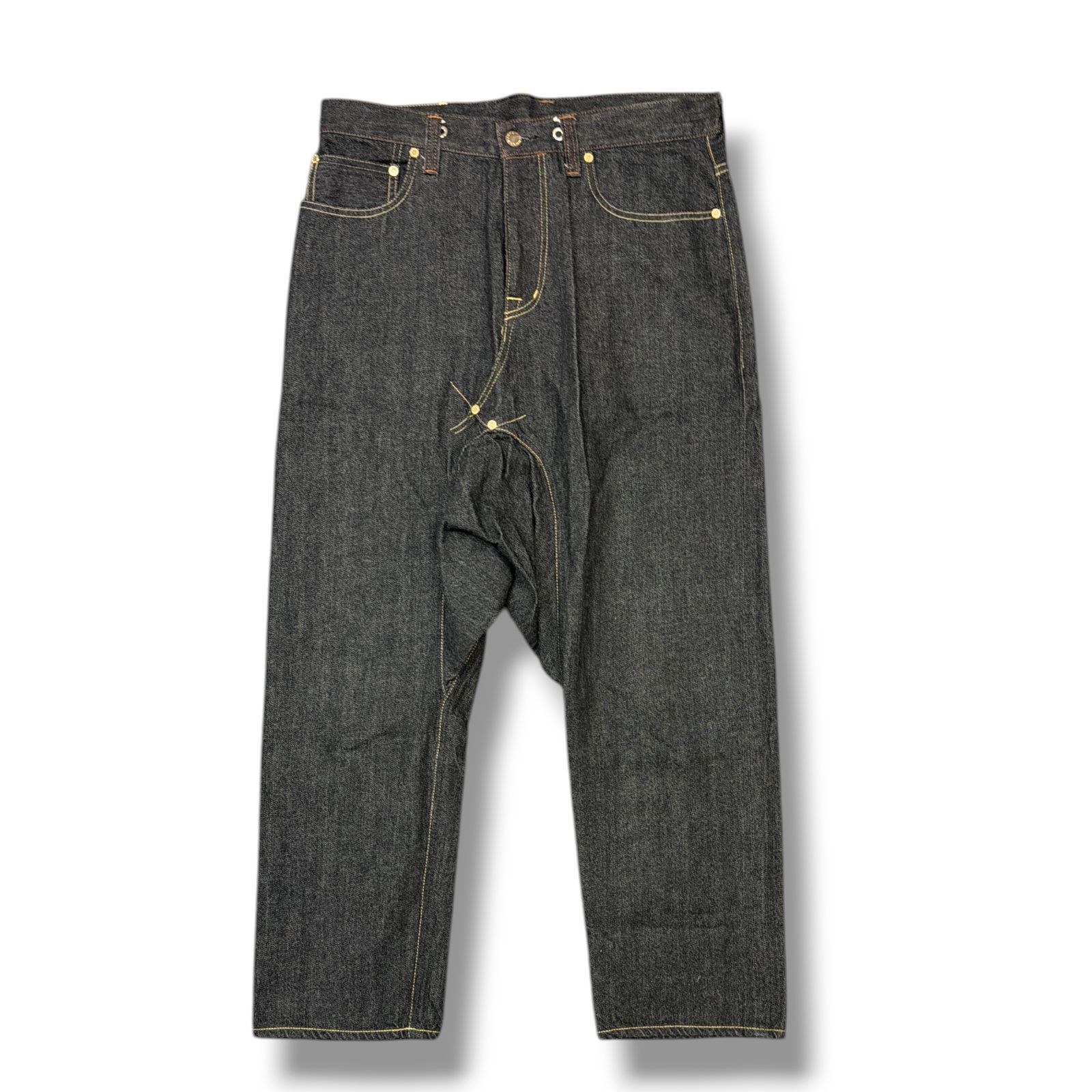 FUMITO GANRYU 20SS Sarrouel cropped denim pants サルエルクロップド