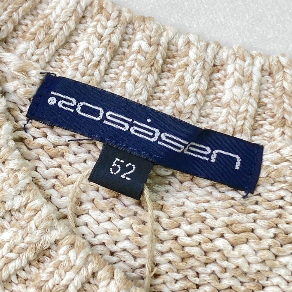 サイズ：LL ROSASEN ロサーセン 044-17210 ニットセーター  ベージュ系 [240101425926] ゴルフウェア メンズ ストスト ROSASEN ロサーセン 044-17210 ニットセーター ベージュ系