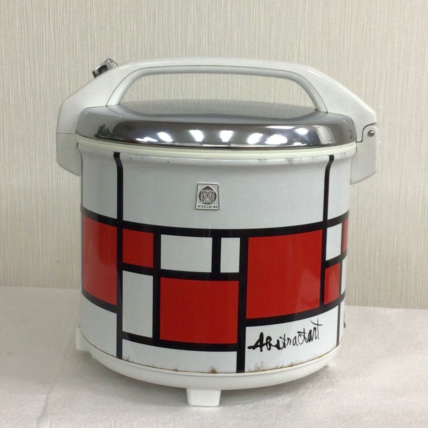 昭和レトロ　タイガー　電子ジャー 昭和レトロ タイガー 魔法瓶 電子ジャー花柄 保温ジャー【D-SS3414