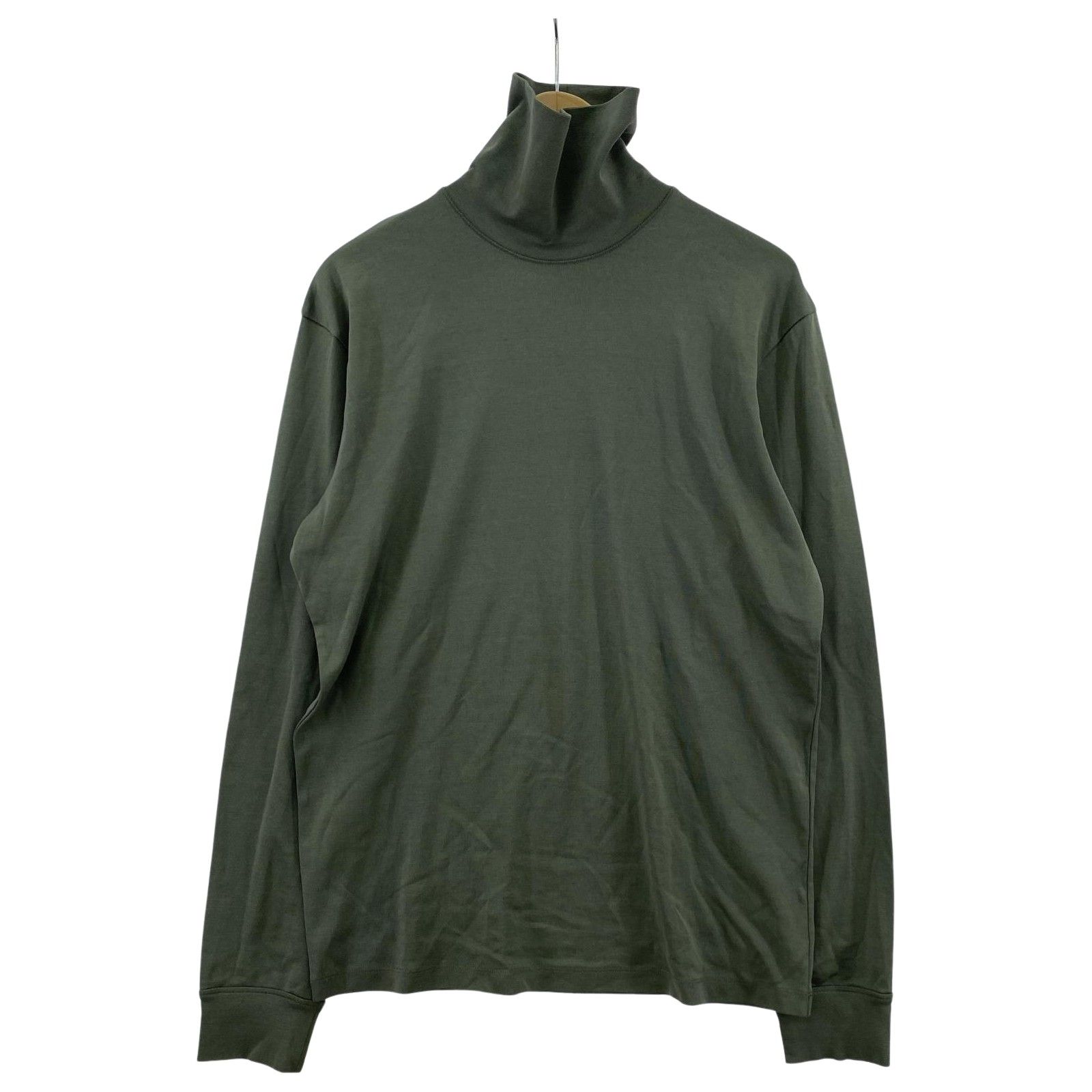 LEMAIRE FINE RIB TURTLENECK L オリーブ