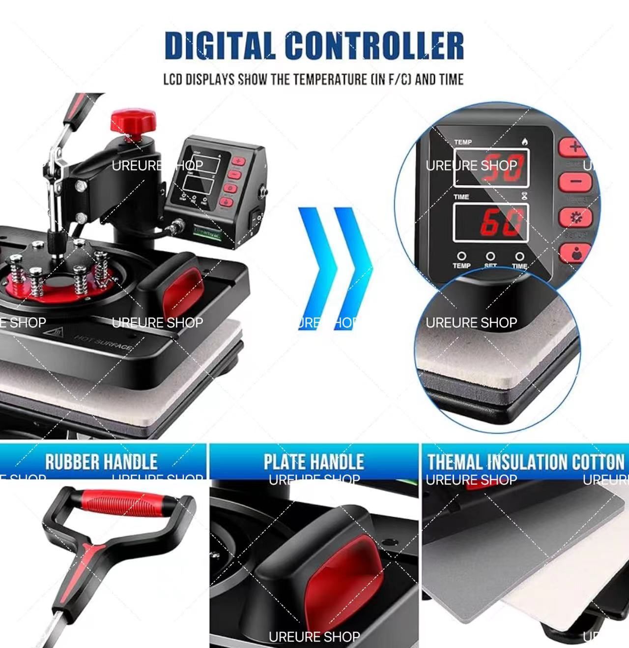 ヒートプレス、ヒートプレス機、スイングアウェイ昇華プリント熱転写T