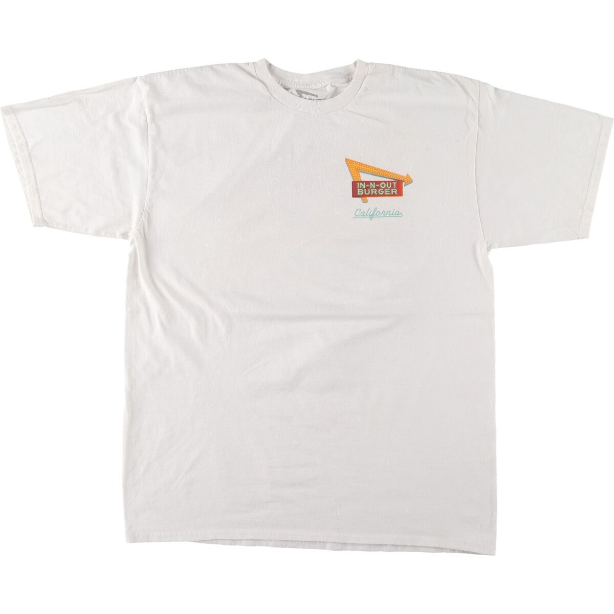 古着 IN-N-OUT BURGER バックプリント アドバタイジングTシャツ メンズL/eaa450699