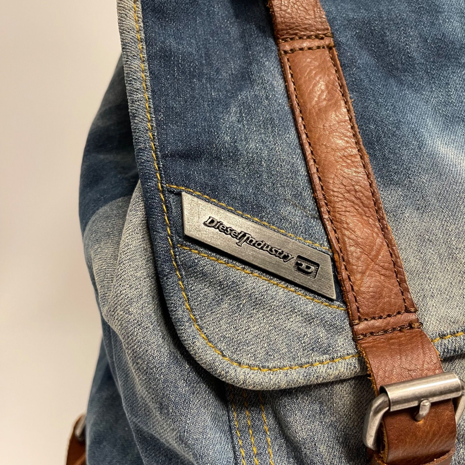 ✨DIESEL ディーゼル デニム リュック ビンテージ風 大容量 A3収納可能 