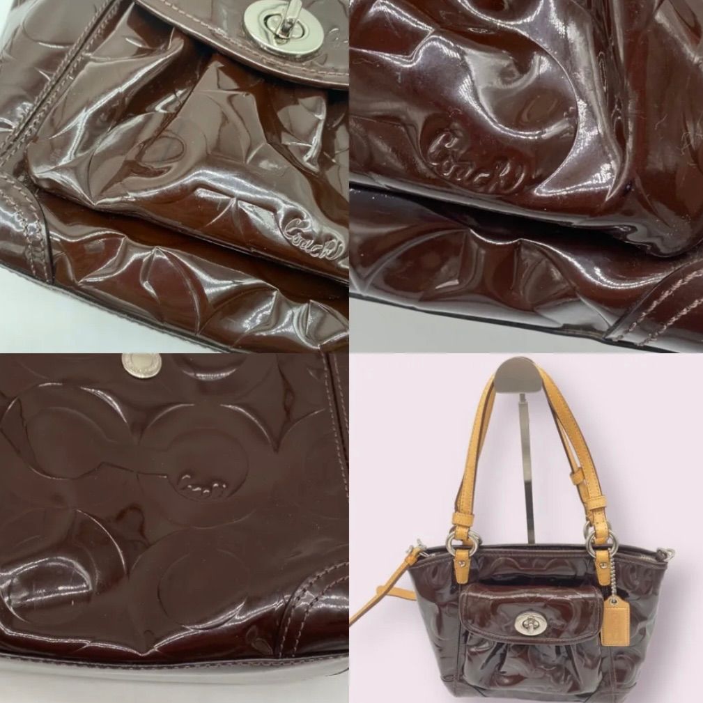 美品 COACH　コーチ 2way ハンドバッグ s58 ブラウン オプアート 2way COACH コーチ マディソン オプアート ショルダーバッグ