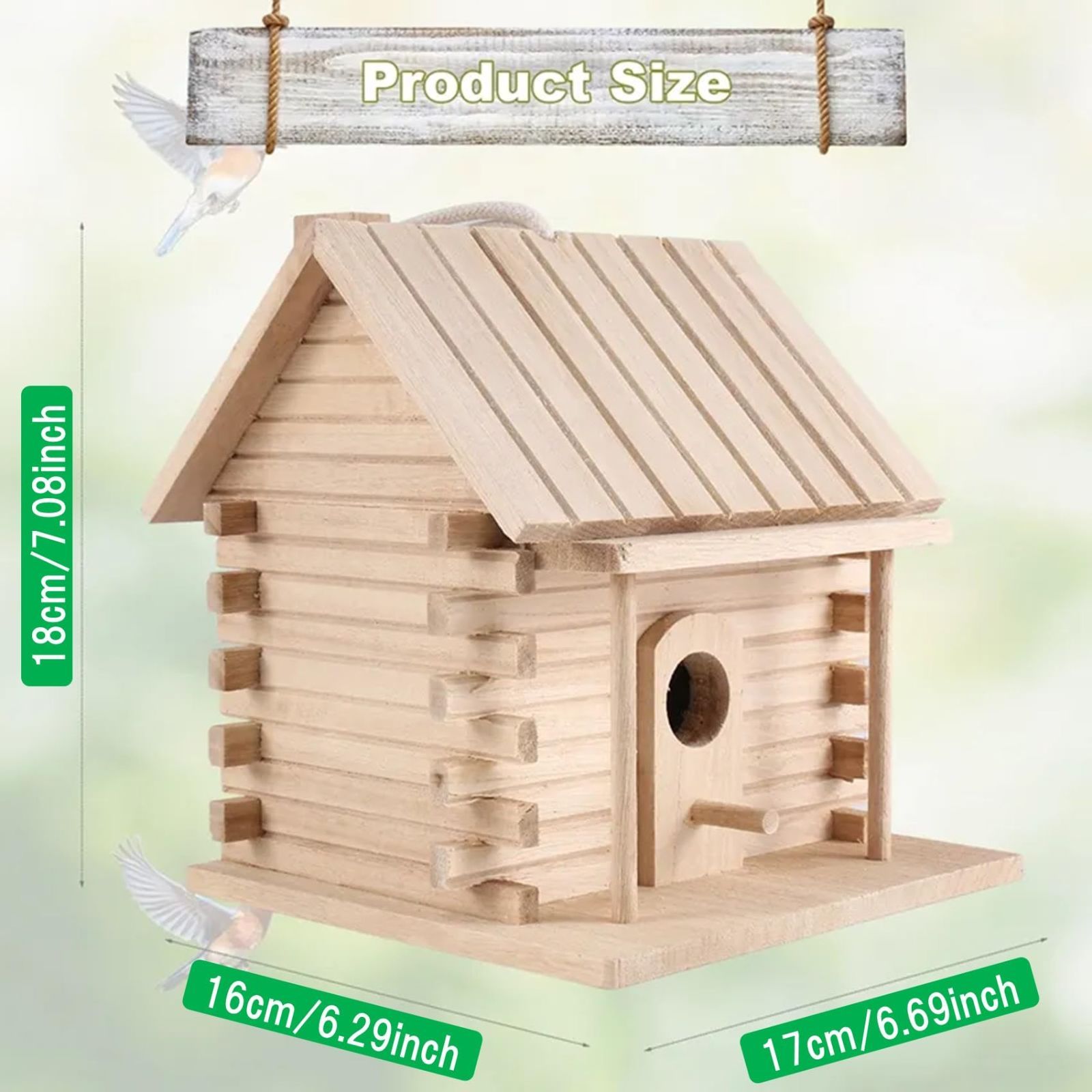 在庫処分】NOELAMOUR 巣箱 野鳥 屋外 完成品 鳥の巣 繁殖
