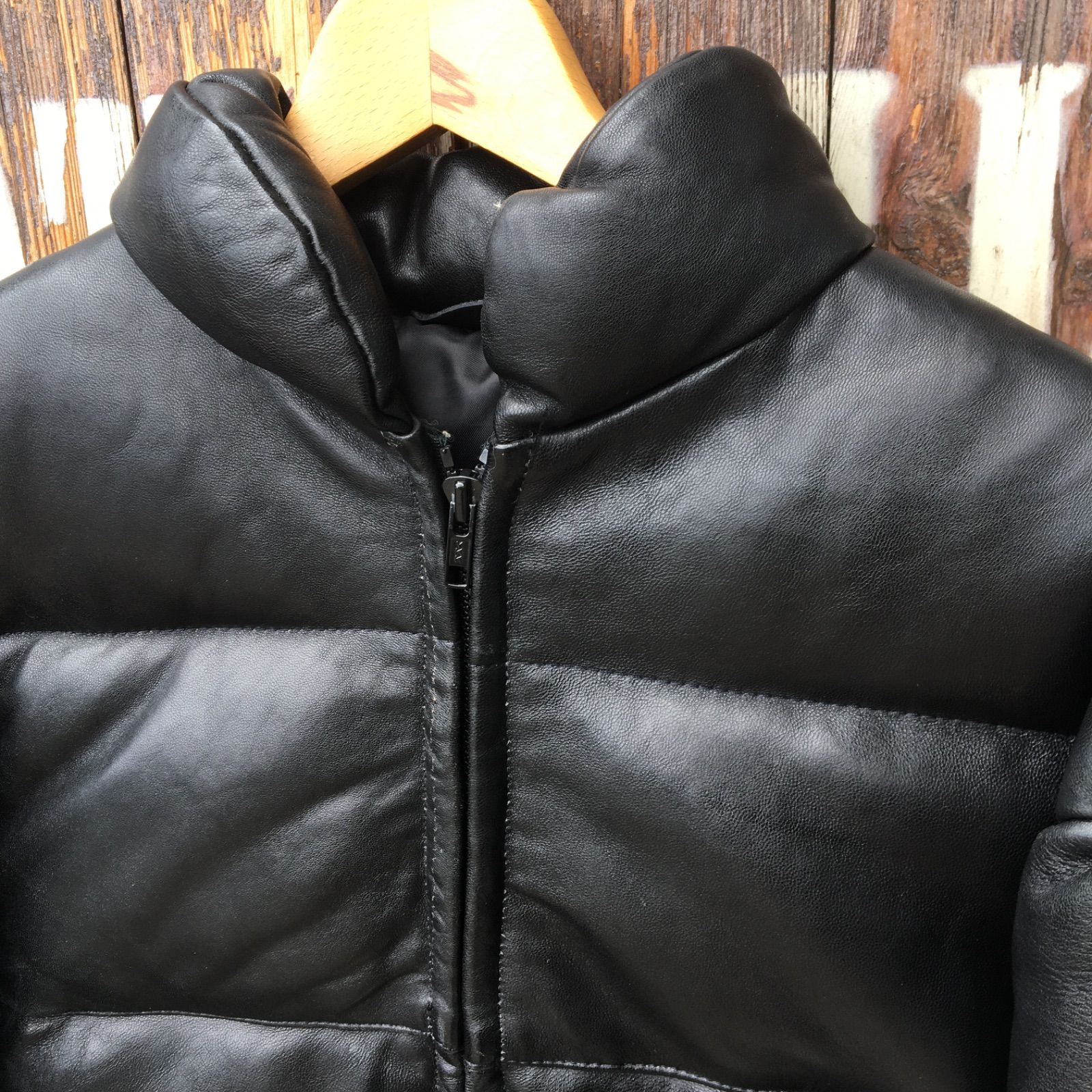 90s USA製【Schott】Leather Down Jacket オールド ショット レザー