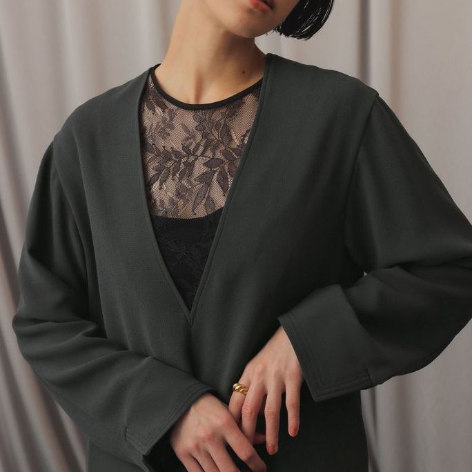 SLOBE IENA(スローブイエナ) habi Vネックオールインワン 23030912901040 オールインワン レディース グレー 36