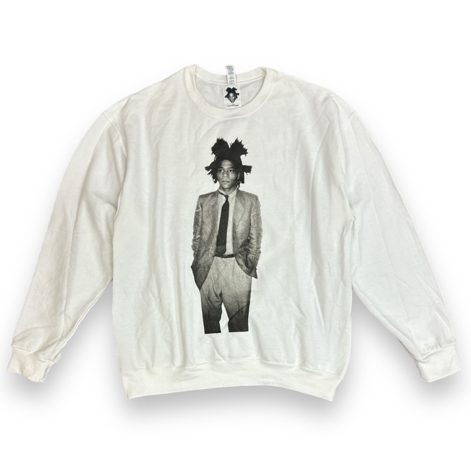 定価18700円 WACKO MARIA 23SS JEAN-MICHEL BASQUIAT CREW NECK SWEAT SHIRT バスキア  クルーネックスウェット トレーナー ワコマリア コラボ ホワイト L 74077A5 - メルカリ