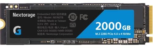 2TB_ヒートシンク無し Nextorage Gシリーズ SSD 2000GB 内蔵SSD M.2