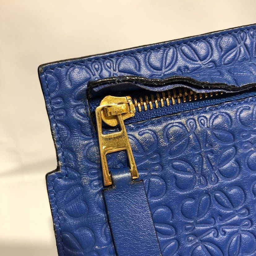 ロエベ　クラッチバッグ　青 LOEWE ロエベ クラッチバッグ セカンドバッグ ポーチ アナグラム