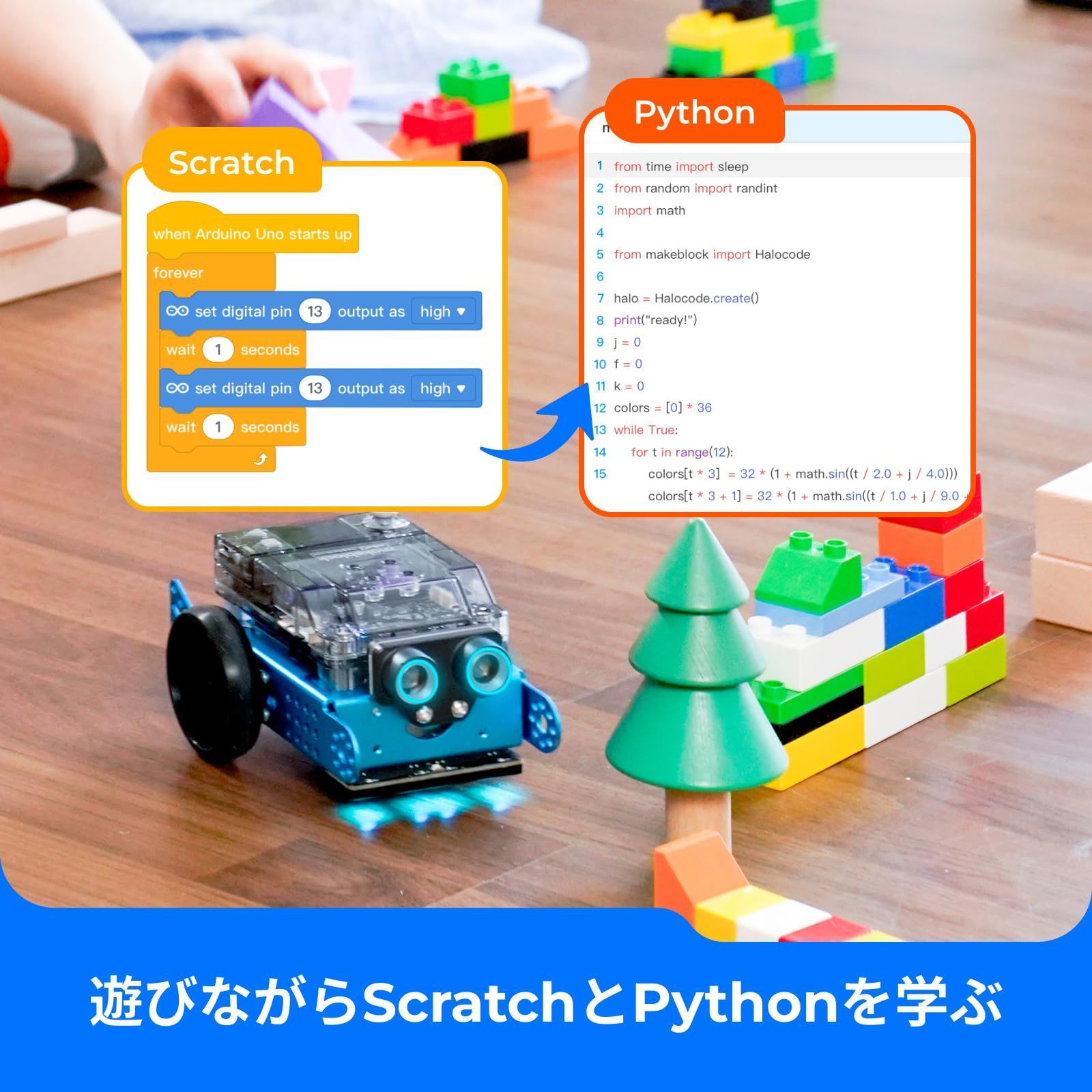 Makeblock mBot2 プログラミングロボット 子供用コーディングロボット Scratch Python プログラミングをサポートするAI学習ロボット  WiFi IoT AI技術 工学を学ぶ 8歳以上 子供向けロボットおもちゃ 男の子 - メルカリ