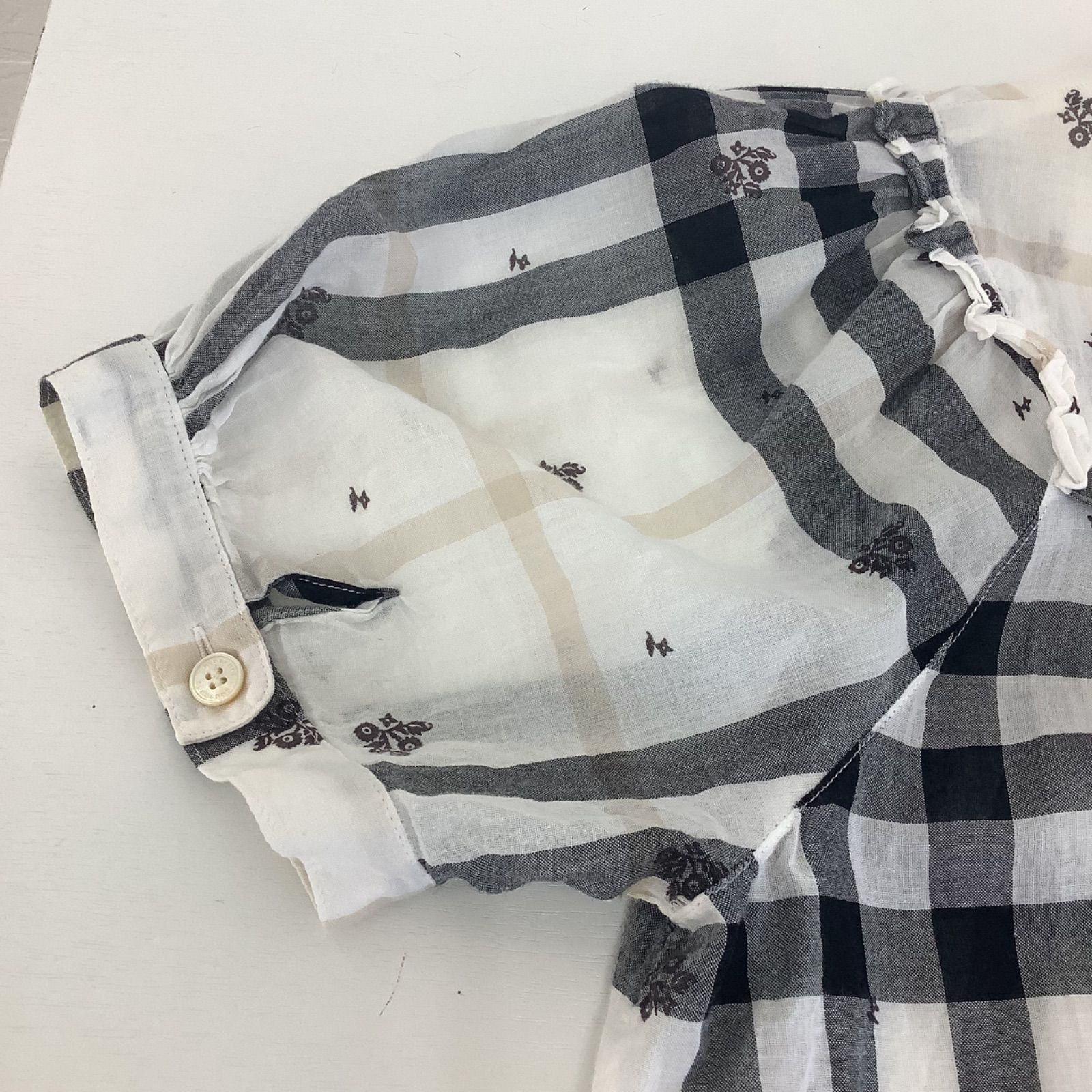 ワンピース BURBERRY border ONE PIECE grunge BURBERRY LONDON バーバリー ワンピース モノクロ - メルカリ