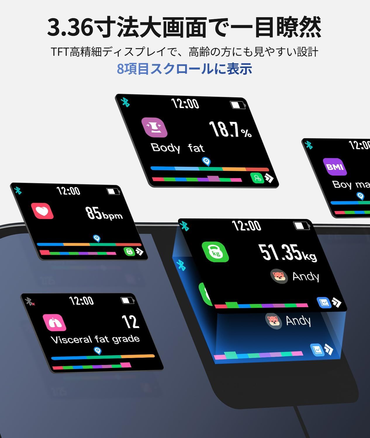 Bluetooth5.1 体脂肪計