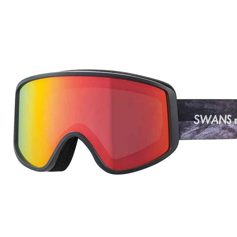SWANS (スワンズ) スノーゴーグル 180-MDH SMBK オレンジミラー×グレイ スキー メガネ対応 スノーボード 紫外線カット 曇り止め Free Size 0