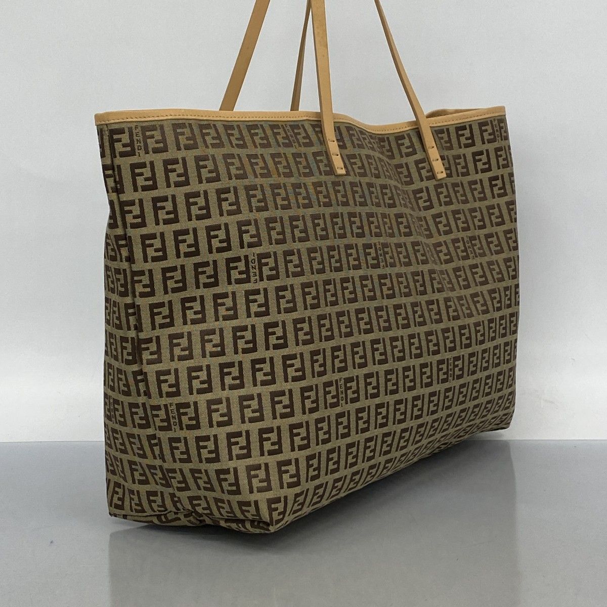 Fendi フェンディ トートバッグ ズッキーノ ナイロンキャンバス ブラウン Fendi フェンディ トートバッグ ズッキーノ ナイロンキャンバス