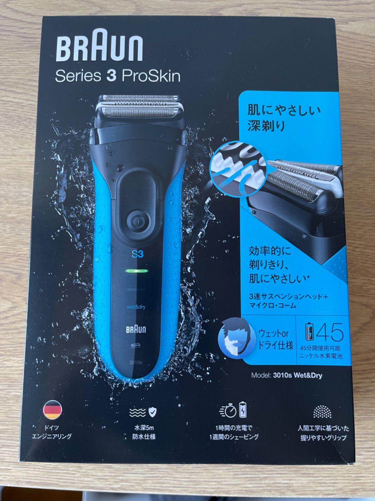 Braun Series 3 310s Wet&Dry Electric Shaver, Blue 