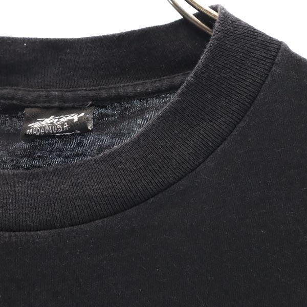 商品詳細ステューシー 80s ヴィンテージ USA製 ロゴプリント 半袖 Tシャツ L ブラック系 STUSSY メンズ   【230519】 メール便可