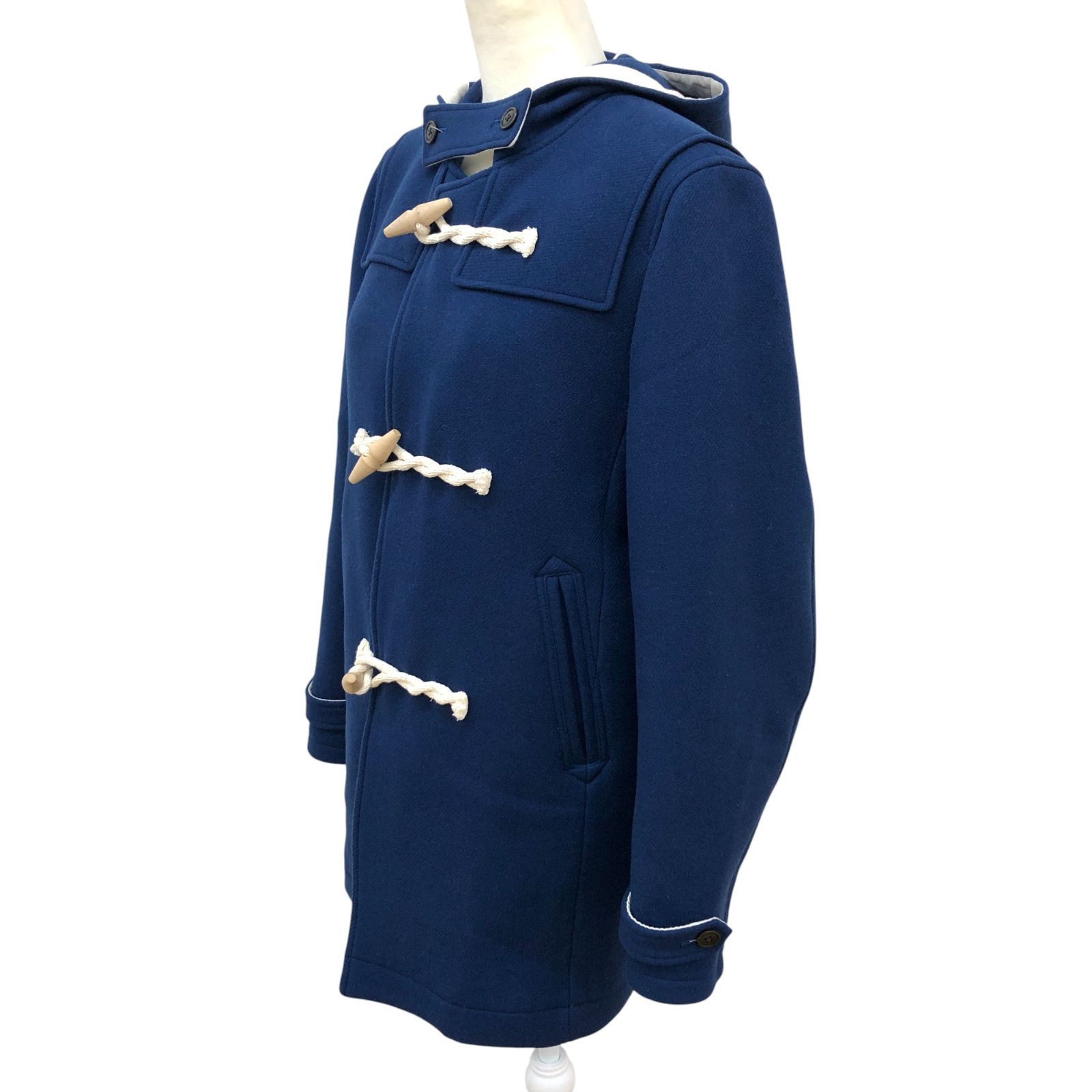 Z1464 Ron Hermon ロンハーマン ダッフルコート ブルー ウール100