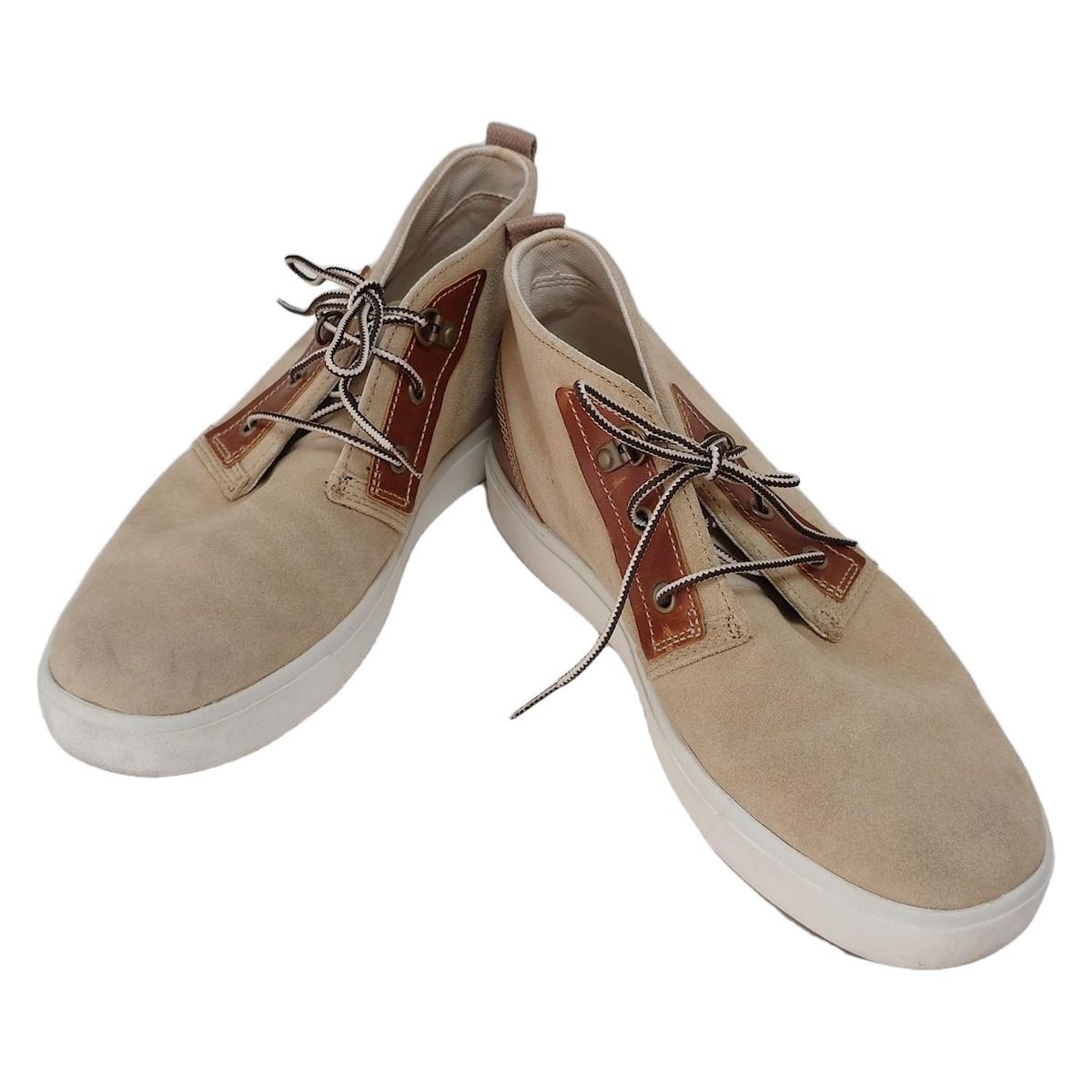 Timberland ティンバーランド ショートブーツ 26 メンズ - ベージュ×ブラウン レザー