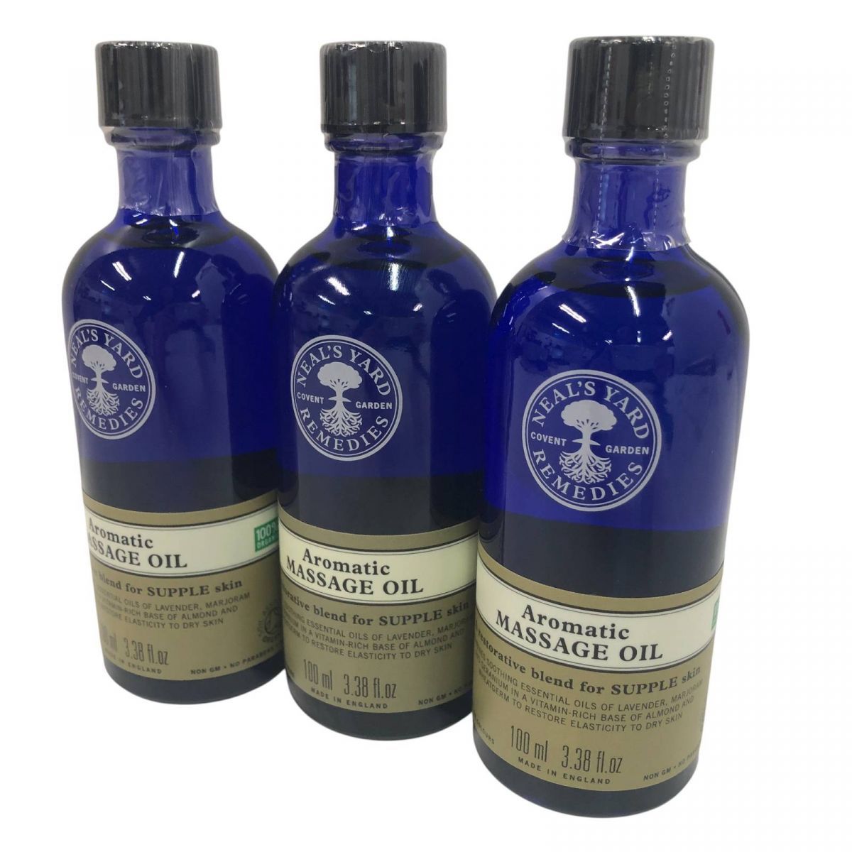 未開栓 ニールズヤード レメディーズ 化粧用油 アロマティック マッサージオイル AMO 100mL 3点 AYK693586相