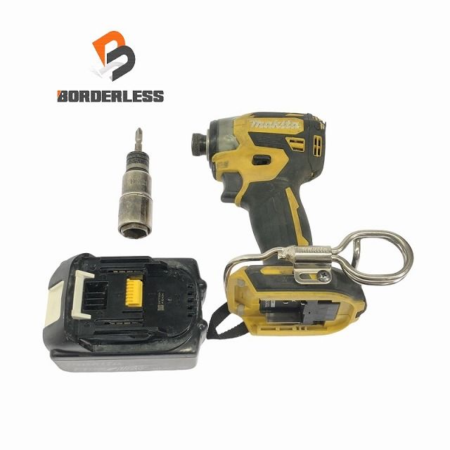makita マキタ 18V 充電式インパクトドライバ TD173D 黄|イエロー 本体 バッテリー1個 18V 6.0Ah ソケット 108195