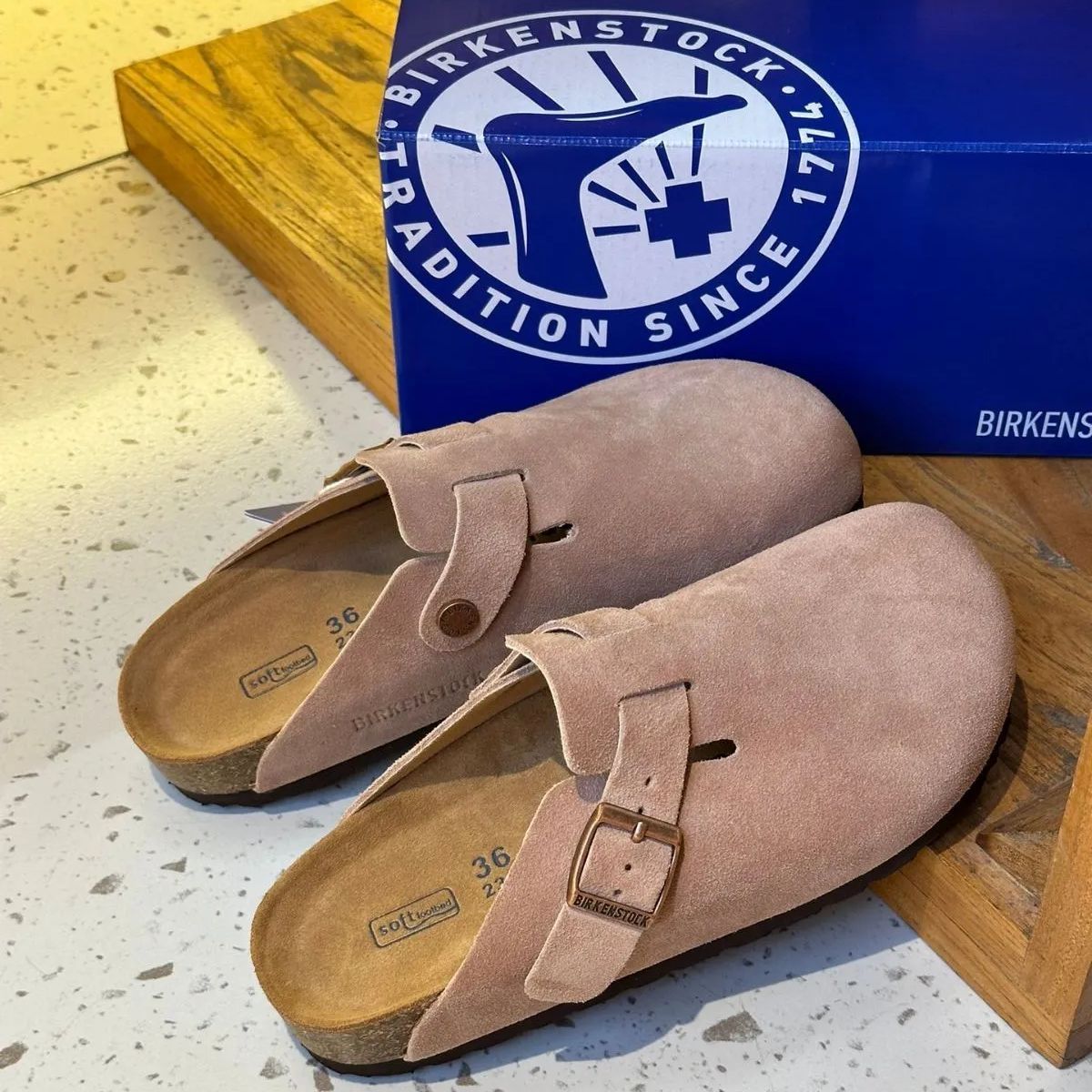 ビルケンシュトック BIRKENSTOCK ボストン レザーサンダル ソフト 