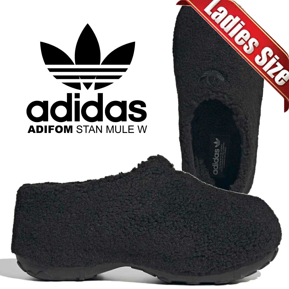 アディダス アディフォーム スタンスミス ミュール ウィメンズ コアブラック フットウェアホワイト adidas ADIFOM STAN MULE W CBLACK CBLACK FTWWHT jr8823 靴 シューズ サンダル ミュール