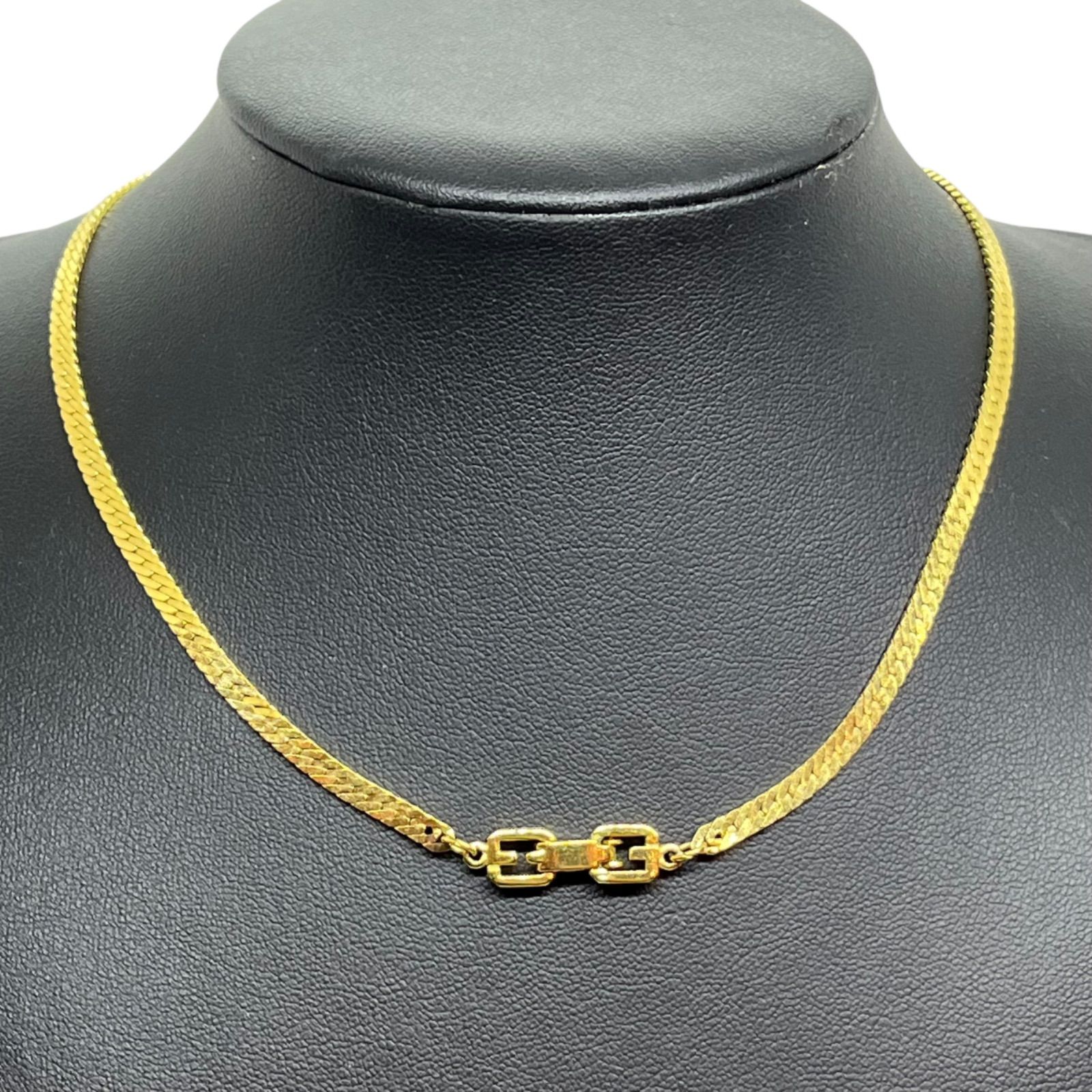 管34392】GIVENCHY ジバンシー ヴィンテージ ネックレス ゴールド色 