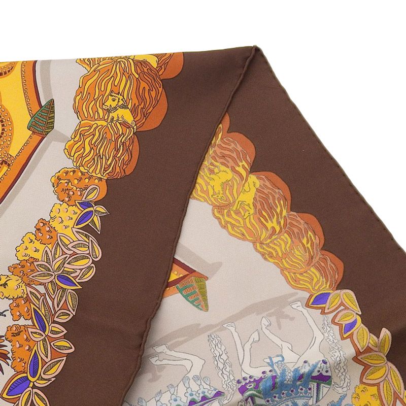 エルメス HERMES カレ90 スカーフ DU PARADAIS DU ROY 王の楽園 シルク