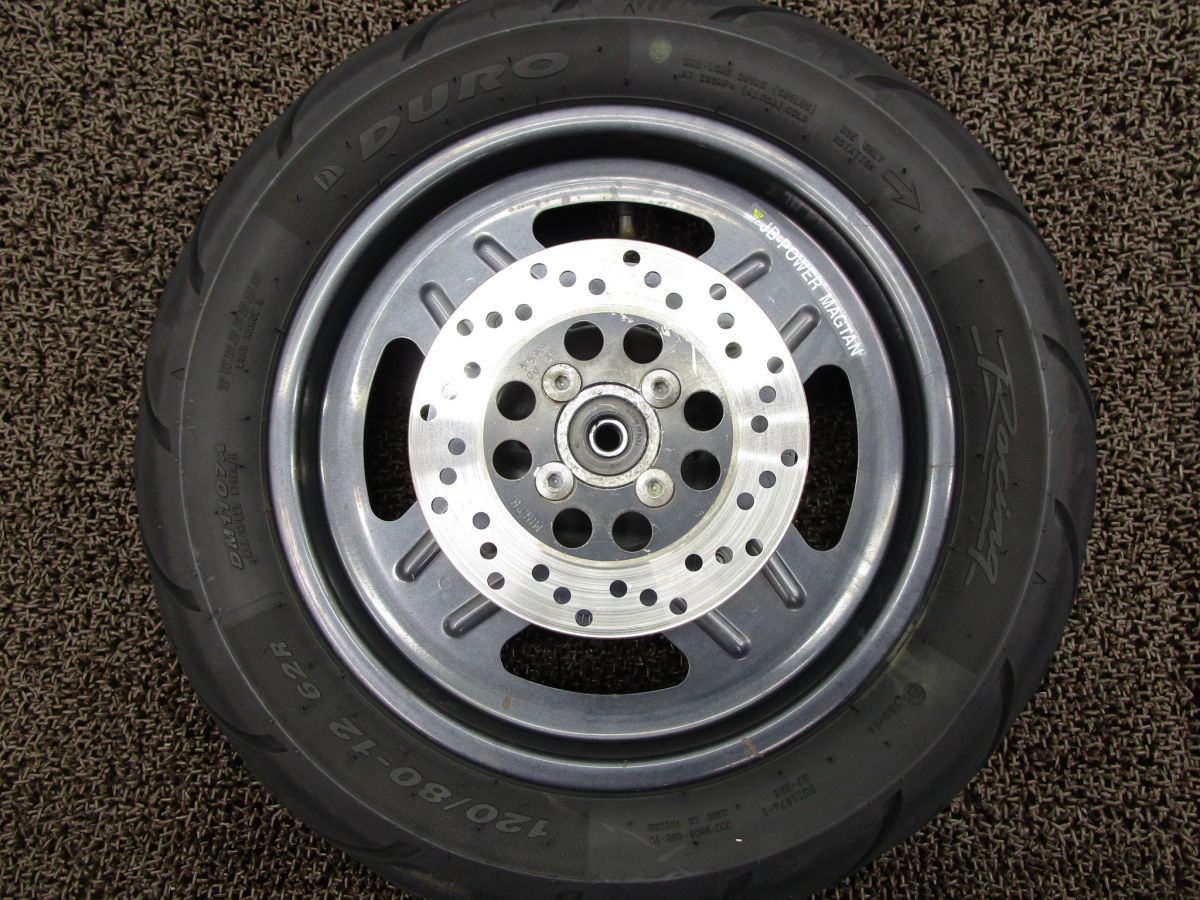 KSR110 リアホイール □Z361 KL110A カワサキ KL110AE キャブ車 動画有